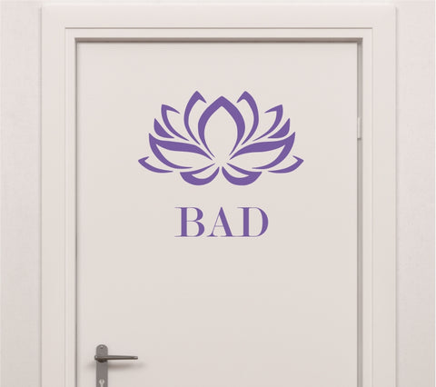 Lotus Blume Türaufkleber