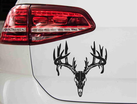 aufklber-hirsch-geweih-schaedel-schwarz