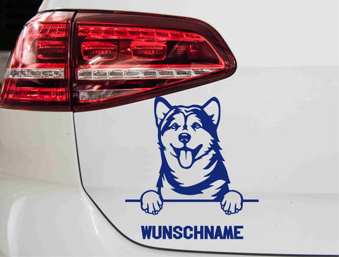 aufkleber-alaskan-malamute-blau