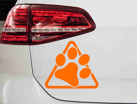 aufkleber-dreieck-hundepfote-orange