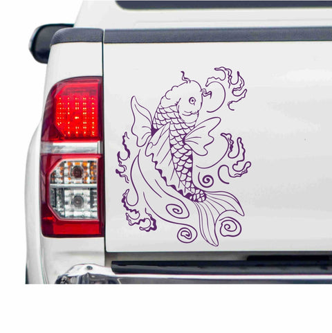 aufkleber-fisch-koi-violett