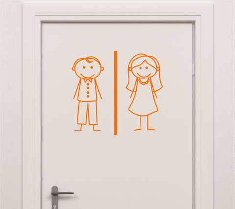 aufkleber-fuer-badezimmertuere-strichmaenchen-t0005-orange