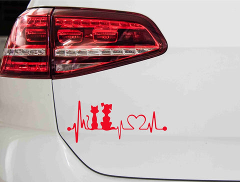 aufkleber-hund-katze-herzschlag-rot