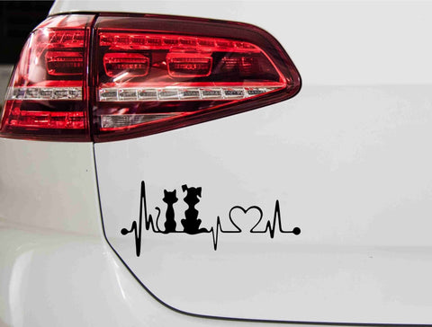 aufkleber-hund-katze-herzschlag-schwarz