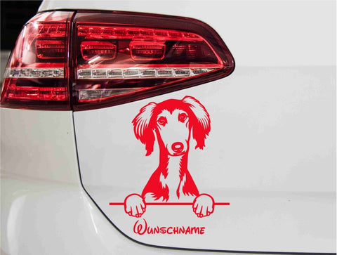 aufkleber-hund-saluki-rot