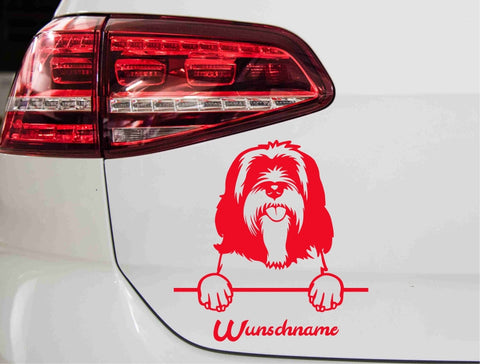 aufkleber-hund-tibetischer-terrier-rot