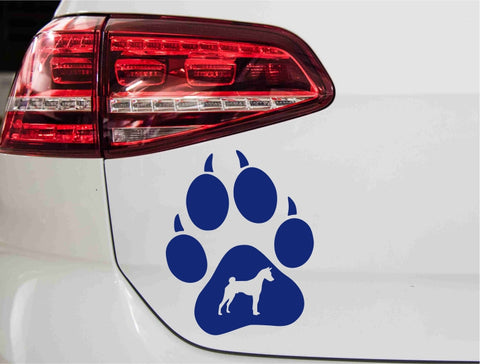 aufkleber-hundepfote-basenji-hund-blau