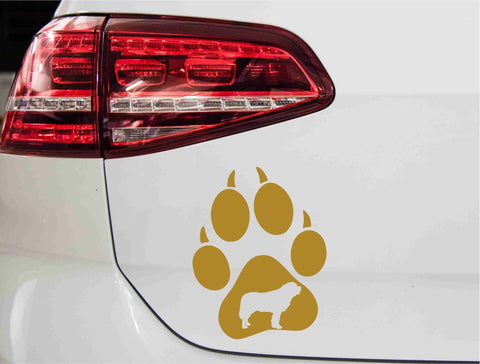 aufkleber-hundepfote-bernhardiner-gold