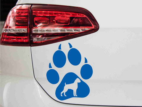 aufkleber-hundepfote-boxer-hund-blau