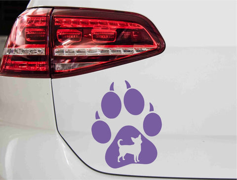 aufkleber-hundepfote-chihuahua-hund-lavendel