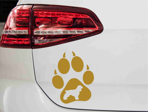 aufkleber-hundepfote-cocker-spaniel-gold