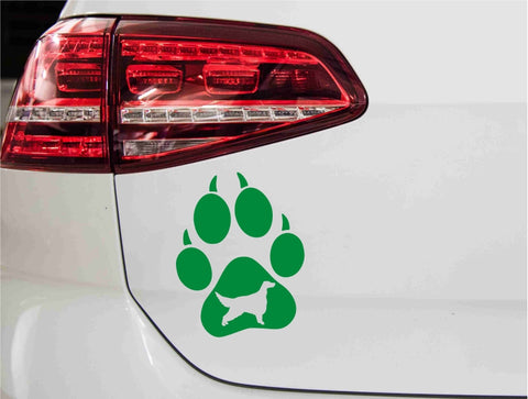 aufkleber-hundepfote-irish-setter-gruen