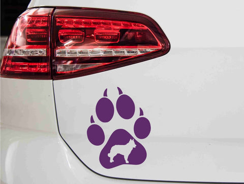 aufkleber-hundepfote-mudi-hunderasse-violett