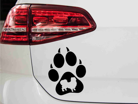 aufkleber-hundepfote-pekingese-hunderasse-schwarz
