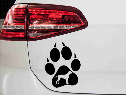 aufkleber-hundepfote-pointer-hunderasse-schwarz