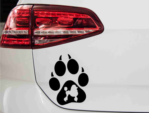 aufkleber-hundepfote-pudel-schwarz