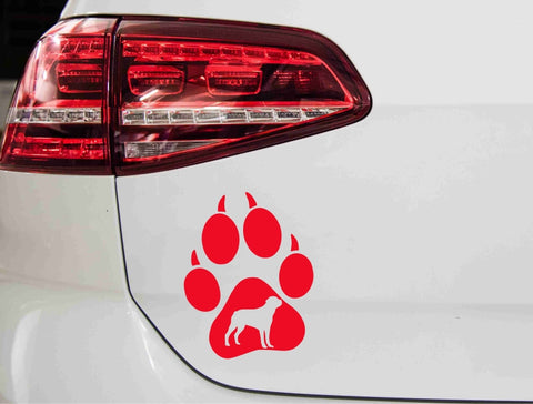 aufkleber-hundepfote-rottweiler-rot