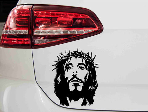 aufkleber-jesus-mit-dornenkranz-schwarz