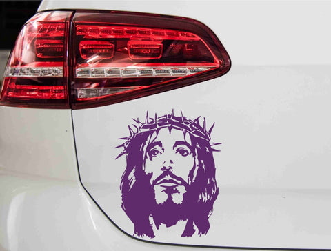 aufkleber-jesus-mit-dornenkranz-violett