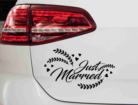 aufkleber-just-married-schwarz