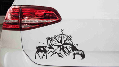 aufkleber-kompass-elch-wolf-schwarz