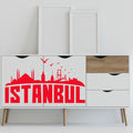 aufkleber-moebel-istanbul-skyline-rot