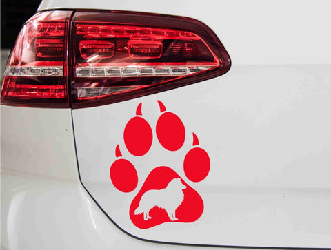 aufkleber-pfote-shetland-sheepdog-rot