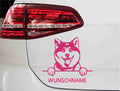 aufkleber-portrait-akita-hund-pink