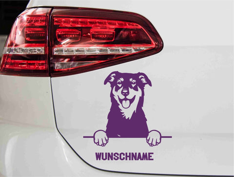 aufkleber-portrait-beauceron-hund-violett