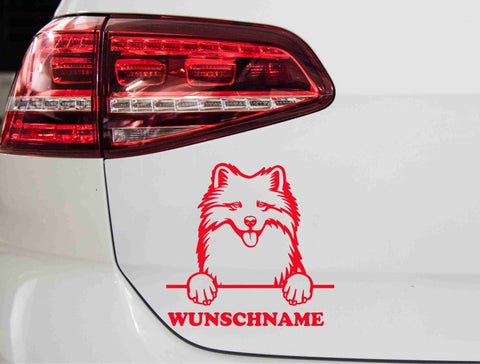 aufkleber-portrait-samoyed-hunderasse-rot