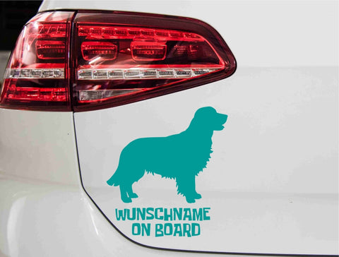 aufkleber-silhouette-golden-retriever-turkise