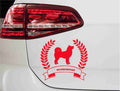 aufkleber-silhouette-kranz-akita-hund-rot
