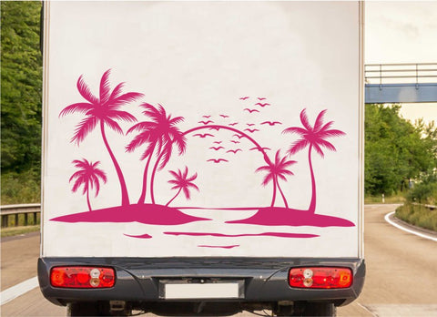 aufkleber-strand-sonne-palmen-pink