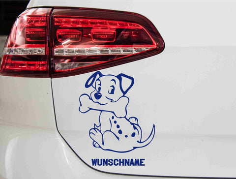 aufkleber-suesser-hund-mit-knochen-wunschname-blau