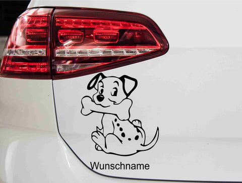 aufkleber-suesser-hund-mit-knochen-wunschname-schwarz
