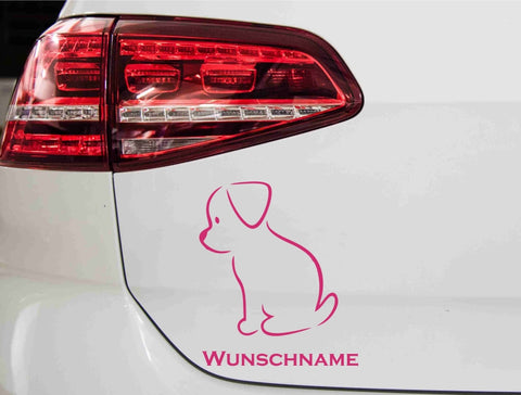 aufkleber-suesses-huendchen-mit-wunschname-pink