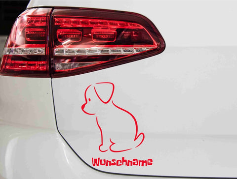 aufkleber-suesses-huendchen-mit-wunschname-rot