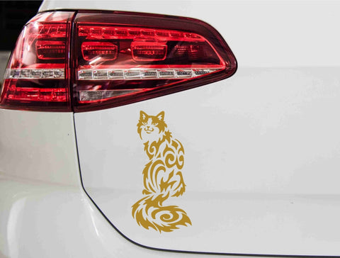 aufkleber-tribal-katze-gold