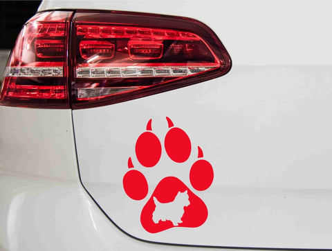 aufkleber-westie-hundepfote-mit-silhouette-rot