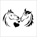 aufkleber-zwei-pferde-mit-herz