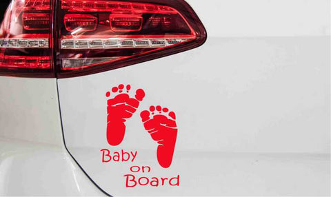 Baby on Board Füsschen Autoaufkleber