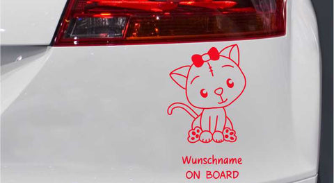 Süsses Kätzchen on Board Autoaufkleber
