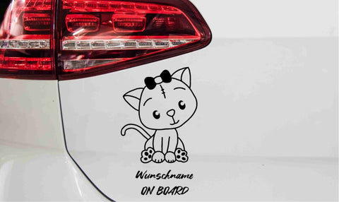 Süsses Kätzchen on Board Autoaufkleber