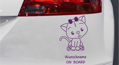 Süsses Kätzchen on Board Autoaufkleber