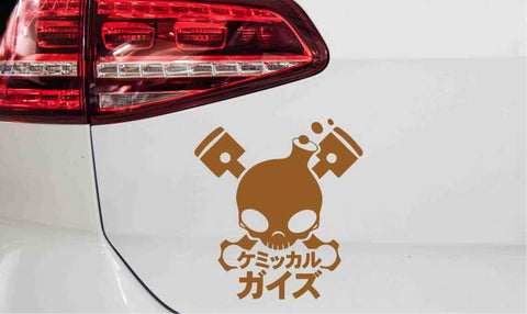 Asia Skull Autoaufkleber JDM