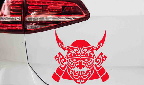 Samurai Maske Autoaufkleber