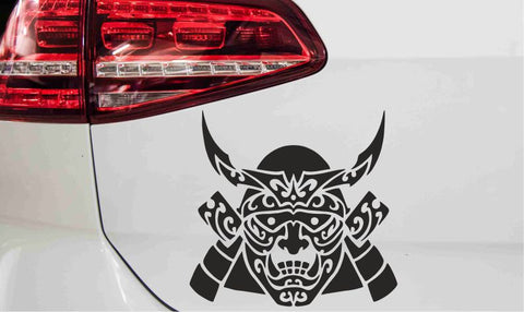 Samurai Maske Autoaufkleber
