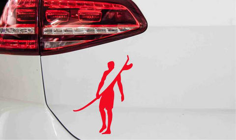 Surfer Autoaufkleber