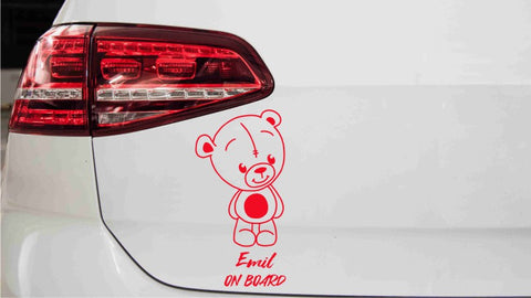 autoaufkleber-teddy-on-board-rot