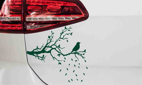 Vogel auf dem Ast Autoaufkleber